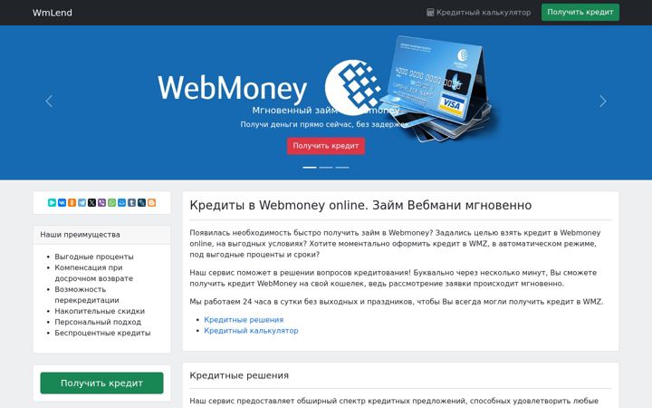 Screenshot of wm-lend.ru