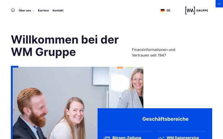 Snimka zaslona za wmgruppe.de