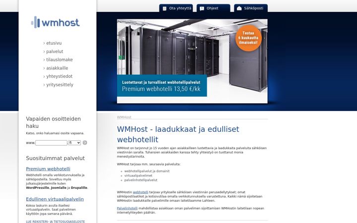 Screenshot of wmhost.com
