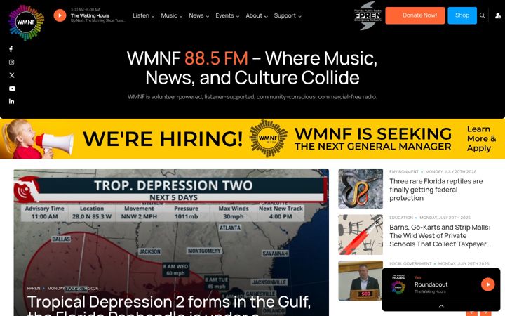 Screenshot of wmnf.org