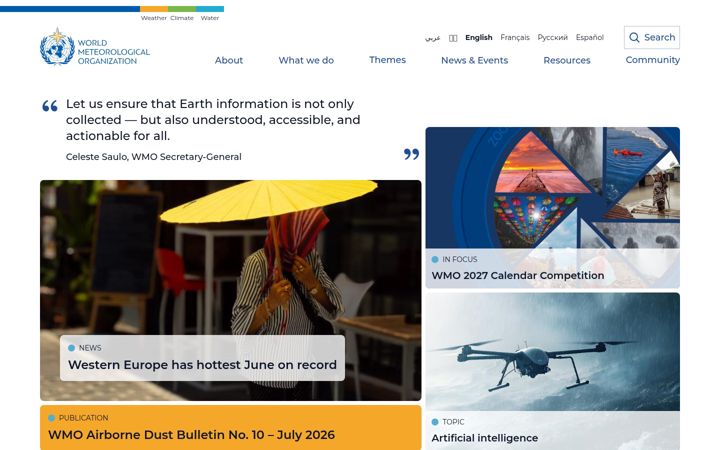 Screenshot of wmo.ch