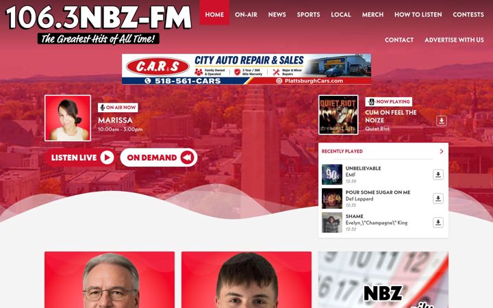 Screenshot of wnbz.com