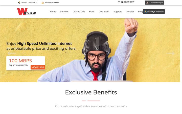 Screenshot of wnet.net.in