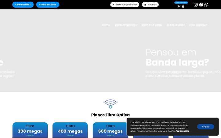 Screenshot of wnetsystem.com.br