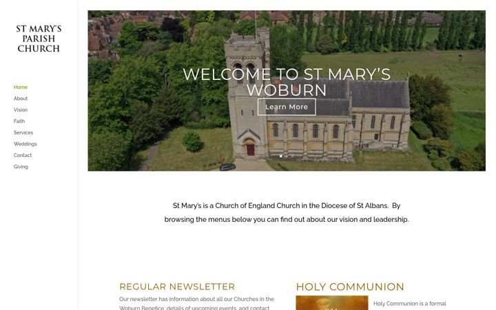 Screenshot di woburnparishchurch.co.uk