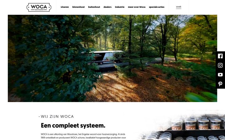 Kuvakaappaus sivustosta woca.nl