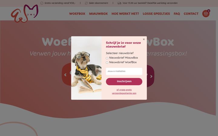 Capture d'écran de woefenmiauwbox.nl