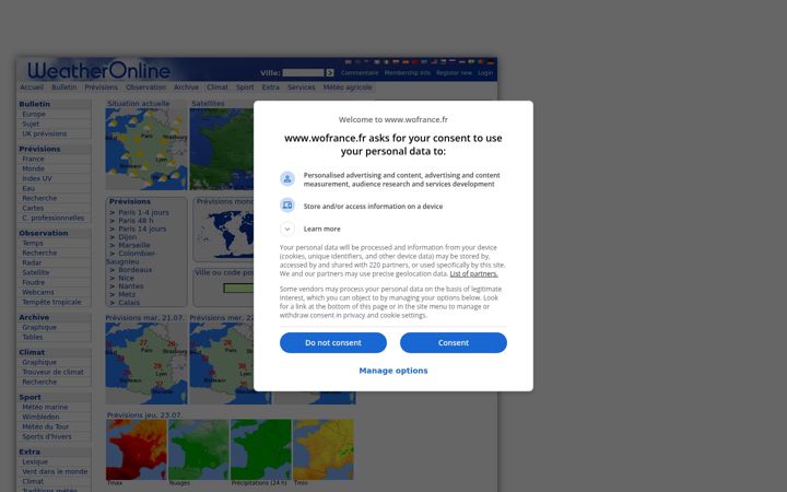 Screenshot of wofrance.fr