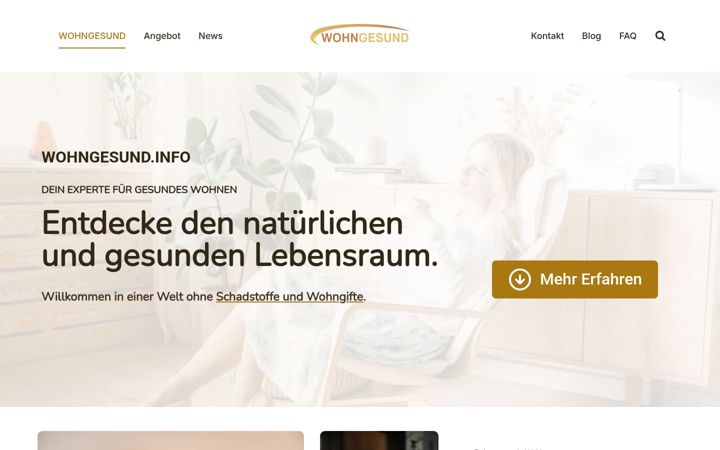 Screenshot of wohngesund.info