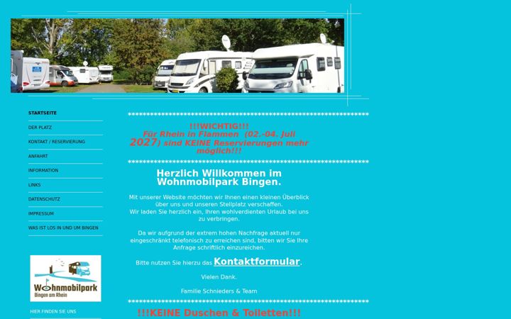 Screenshot ta' wohnmobilpark-bingen.de