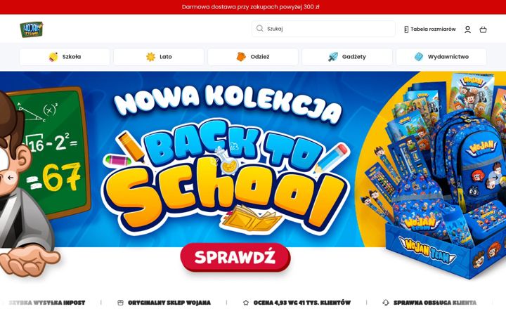 Screenshot του wojanshop.pl