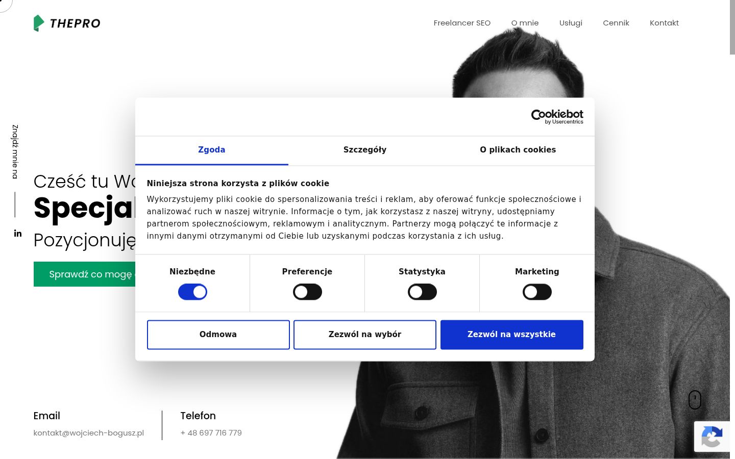 Snímka obrazovky banera súhlasu zobrazeného pred akoukoľvek interakciou