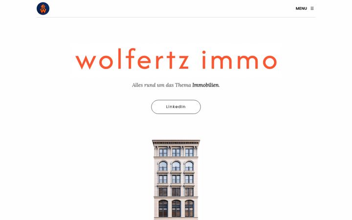 Screenshot of wolfertz.immo