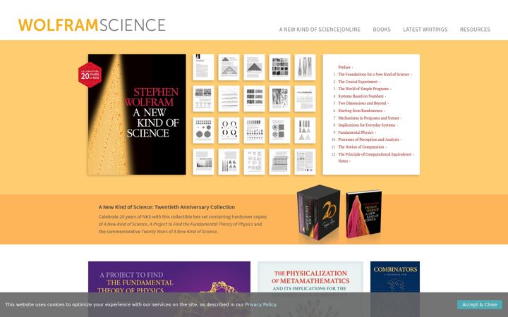 Screenshot of wolframscience.com