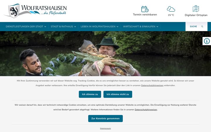 Skärmbild av wolfratshausen.de