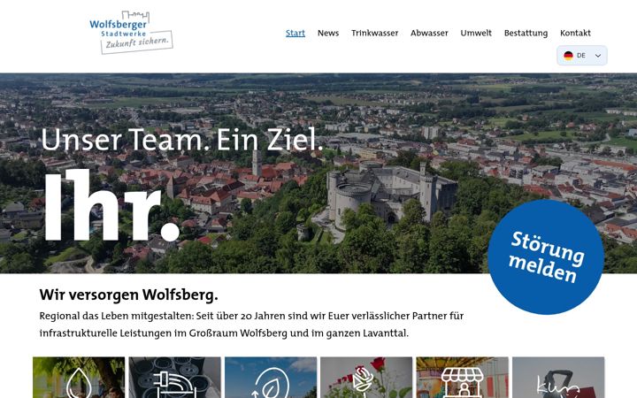Posnetek zaslona wolfsberger-stadtwerke.at