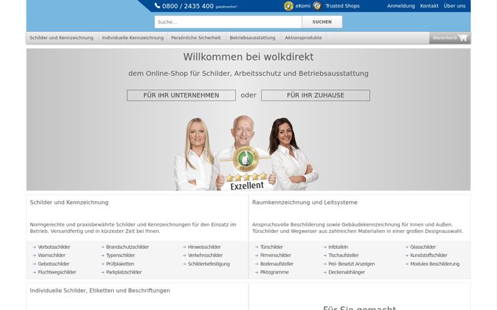Screenshot of wolkdirekt.com