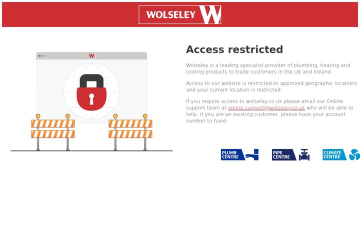 Screenshot of wolseley.co.uk