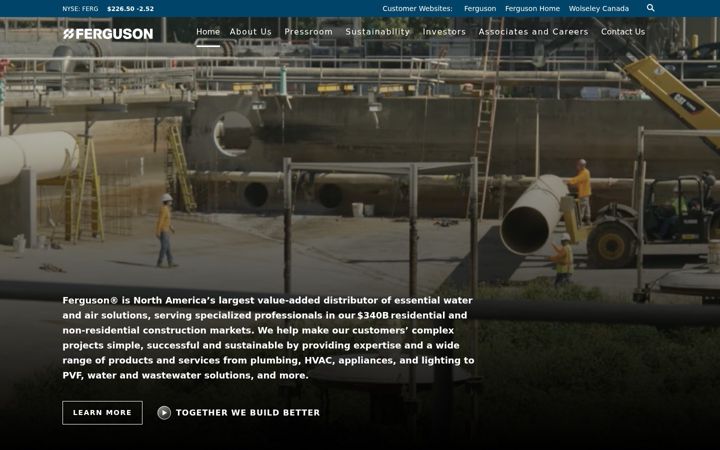 Screenshot of wolseley.com