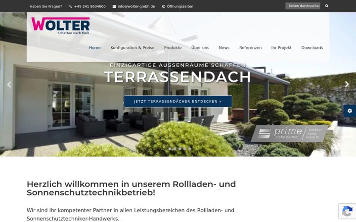 Posnetek zaslona wolter-gmbh.de