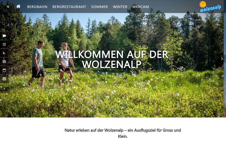 Screenshot stránky wolzenalp.ch