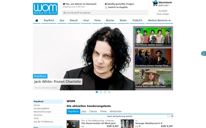 Screenshot of wom.de