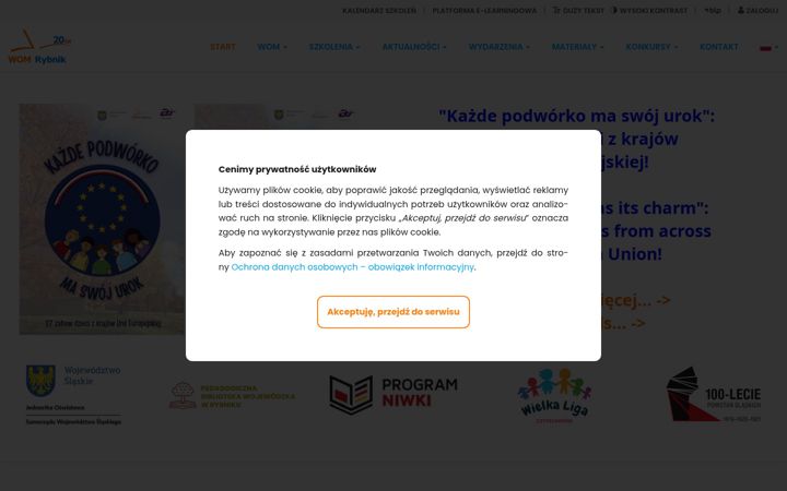 Snímek obrazovky wom.edu.pl