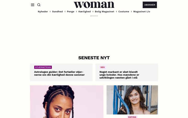 Captura de ecrã de woman.dk