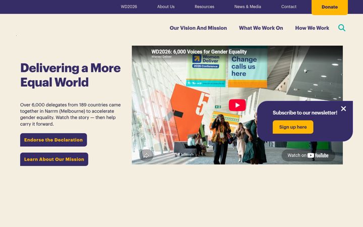 Screenshot of womendeliver.org