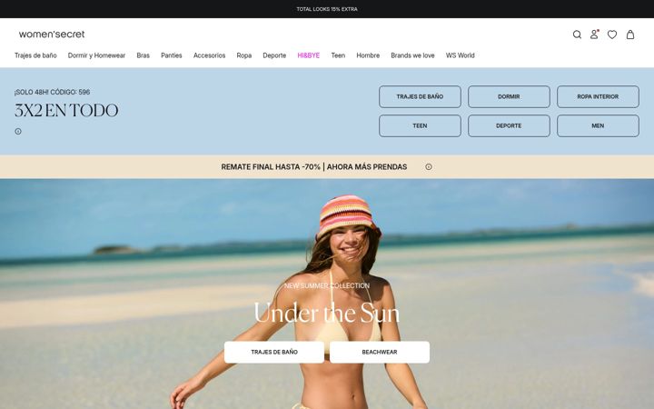 Zrzut ekranu womensecret.mx
