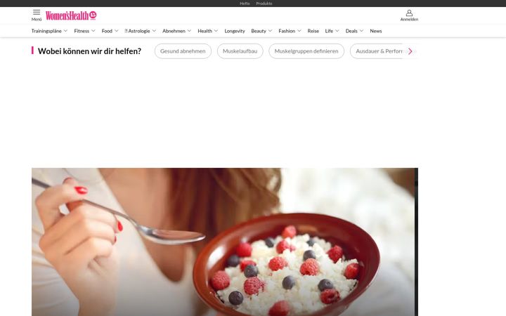 Screenshot of womenshealth.de