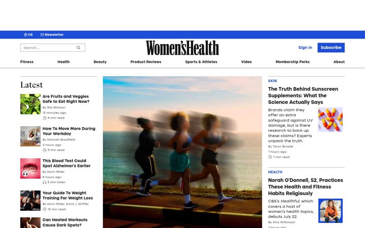 Screenshot von womenshealthmag.com
