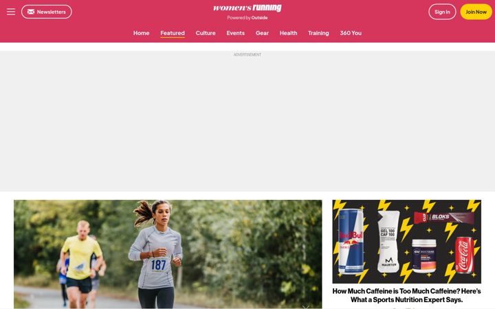 Screenshot of womensrunning.com