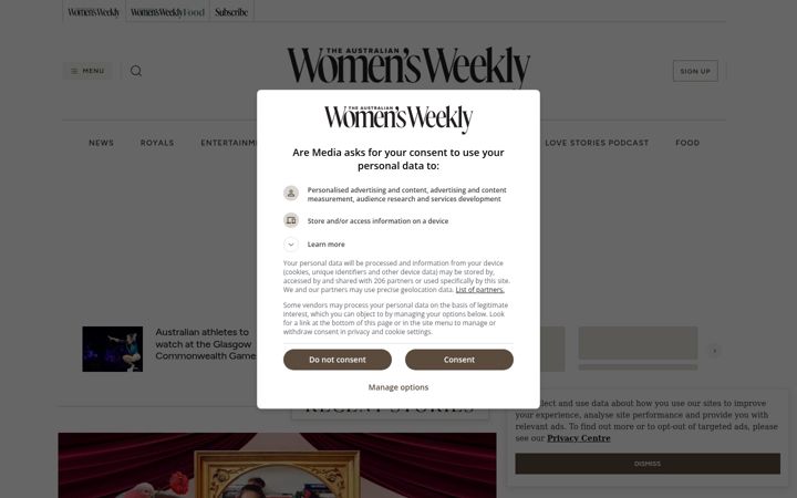 Screenshot of womensweekly.com.au