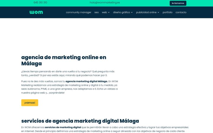 Skjámynd af wommarketing.es