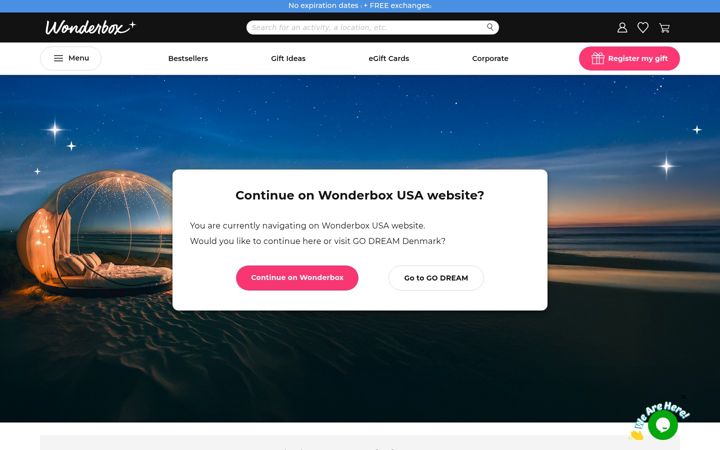 Screenshot stránky wonderbox.com