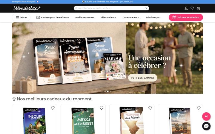 Screenshot of wonderbox.fr