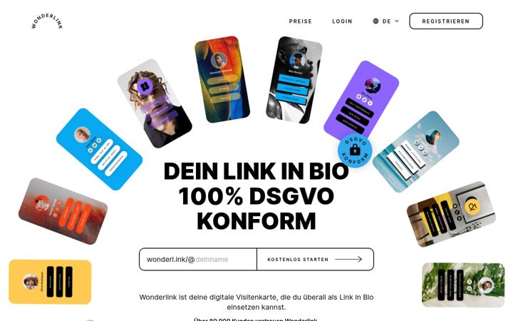 Screenshot van wonderlink.de