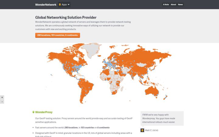 Screenshot of wondernetwork.com