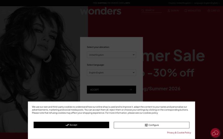 Screenshot of wonders.com