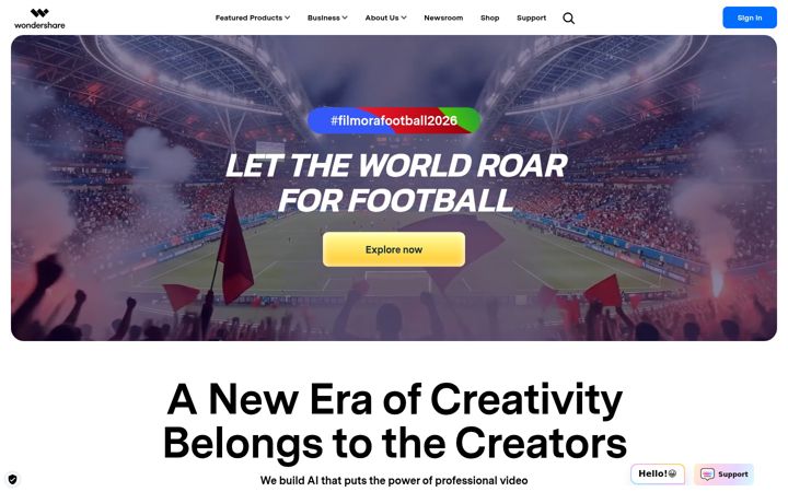 Snímek obrazovky wondershare.com