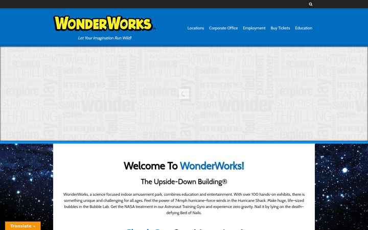 Screenshot of wonderworksonline.com