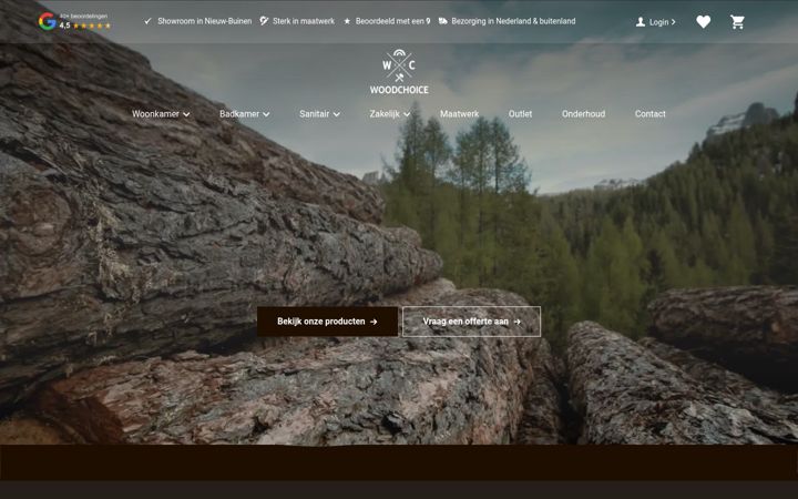 Screenshot of woodchoice.nl