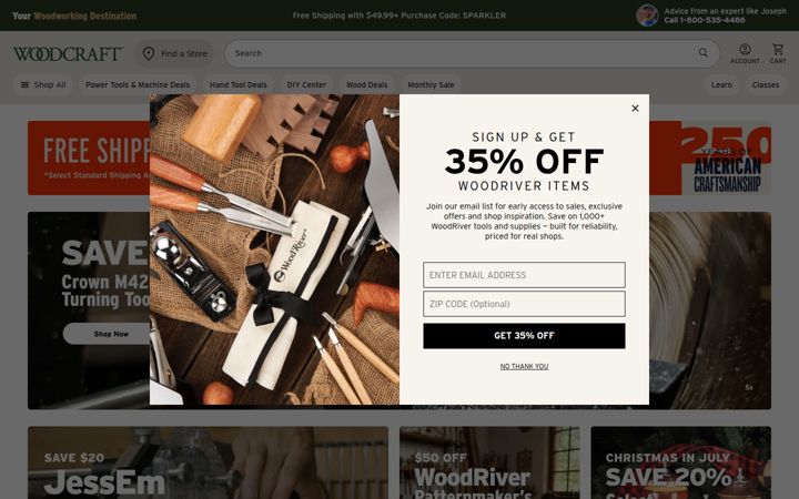 Screenshot of woodcraft.com