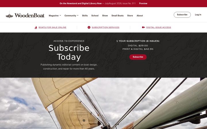 Screenshot of woodenboat.com