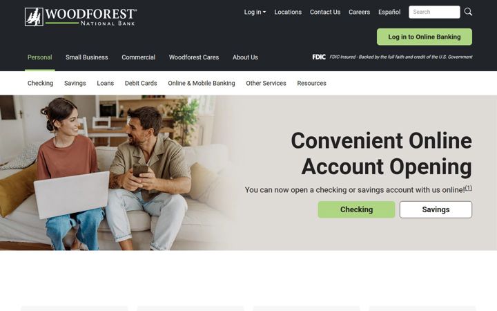Captura de pantalla de woodforest.com