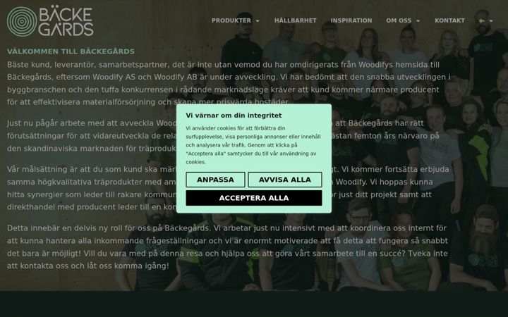 Zrzut ekranu woodify.se