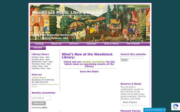 Screenshot of woodstock.org