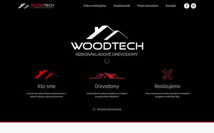 Screenshot ta' woodtech.sk