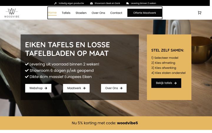 Screenshot ta' woodvibe.nl